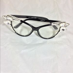 Austrian Crystal Adorned Cat Eye Glasses